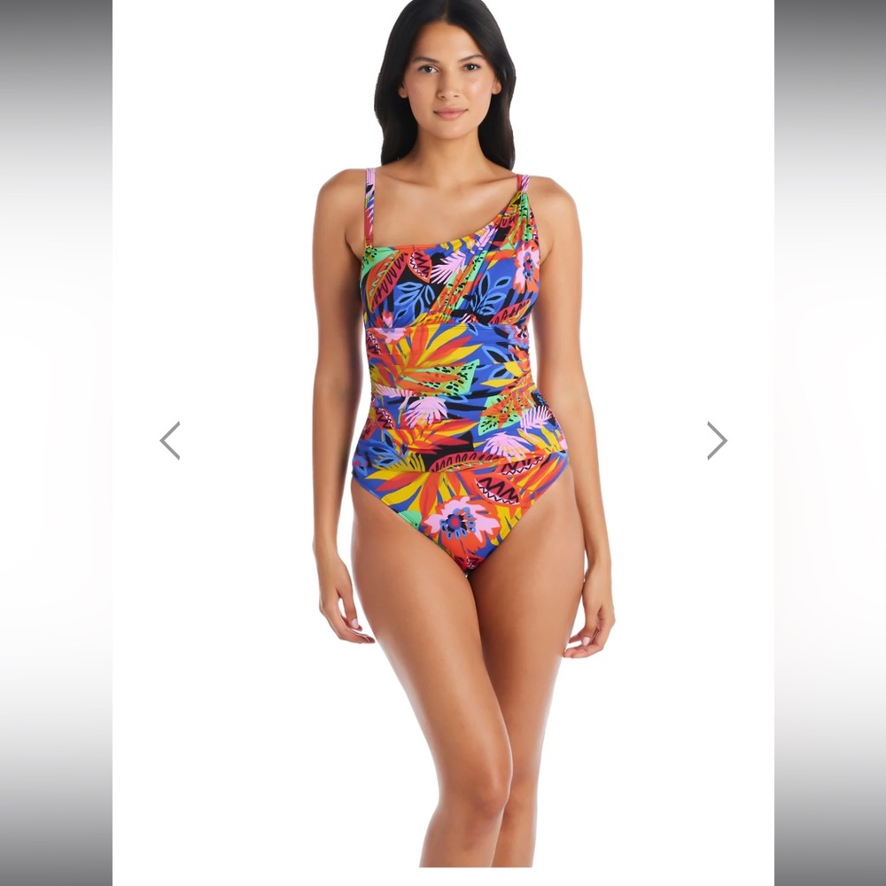 Bleu Rod Beattie Night Safari One Shoulder One Piece size 6
